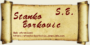 Stanko Borković vizit kartica